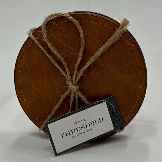 Threshold Faux Leather Coasters (4 count)