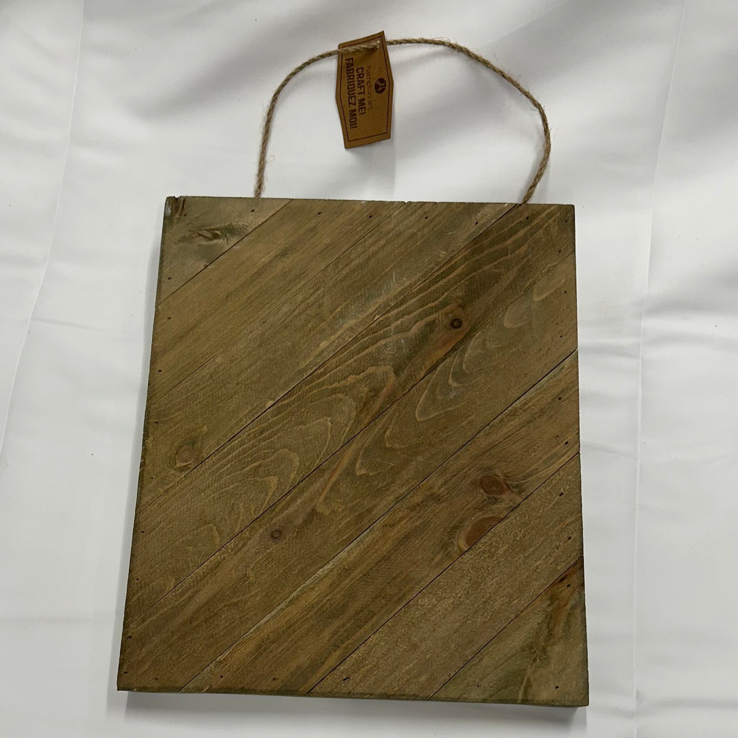 Rustic Diagonal Planks Hanging Sign